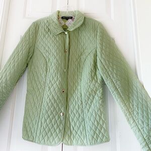 Briggs New York Womens Green Quilted Jacket Small